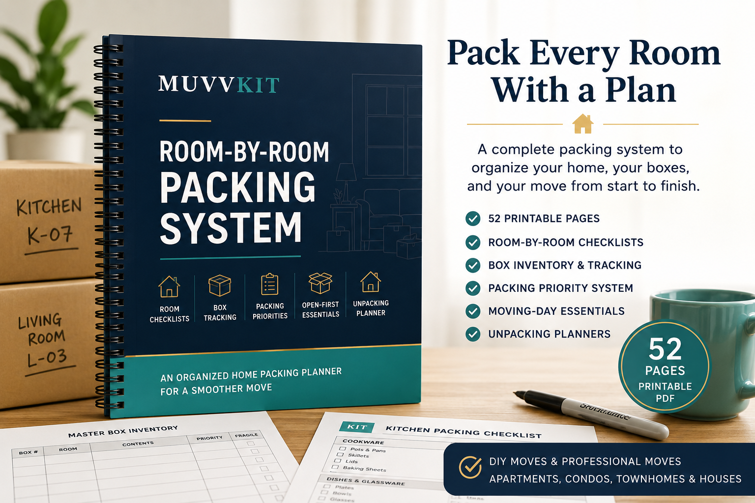 MuvvKit Room-by-Room Packing System